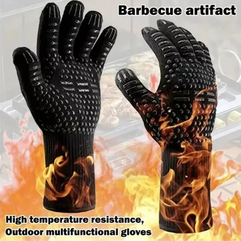 BBB Live-Fire BBQ Gloves – 800°F Heat Resistant Aramid Grilling Gloves for Churrasco & Open Flame Cooking