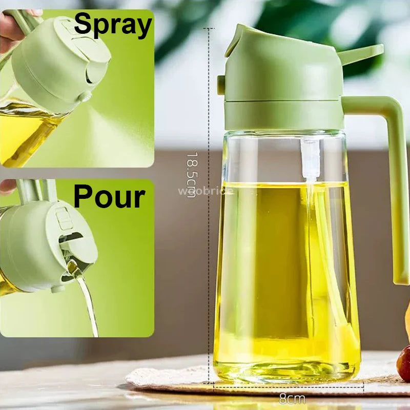 200/300/500ml Oil Spray Bottle BBQ Cooking Olive Oil Sprayer Plastic Baking Oil Spray Empty Bottle Vinegar Bottle Or  Oil brush