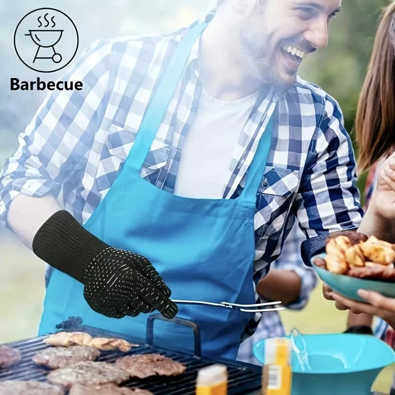 BBB Live-Fire BBQ Gloves – 800°F Heat Resistant Aramid Grilling Gloves for Churrasco & Open Flame Cooking