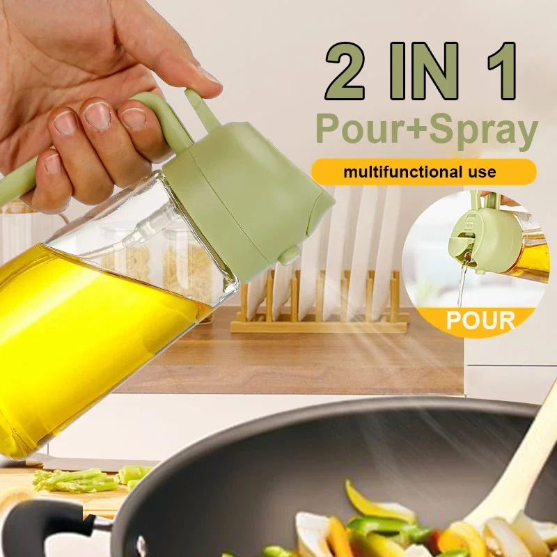 200/300/500ml Oil Spray Bottle BBQ Cooking Olive Oil Sprayer Plastic Baking Oil Spray Empty Bottle Vinegar Bottle Or  Oil brush