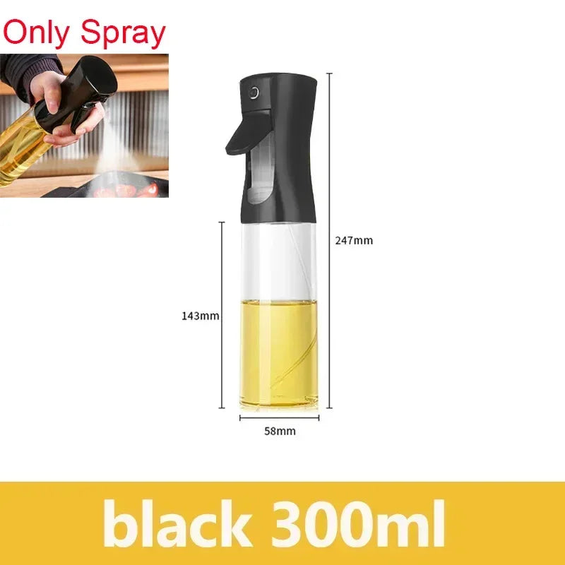 200/300/500ml Oil Spray Bottle BBQ Cooking Olive Oil Sprayer Plastic Baking Oil Spray Empty Bottle Vinegar Bottle Or  Oil brush