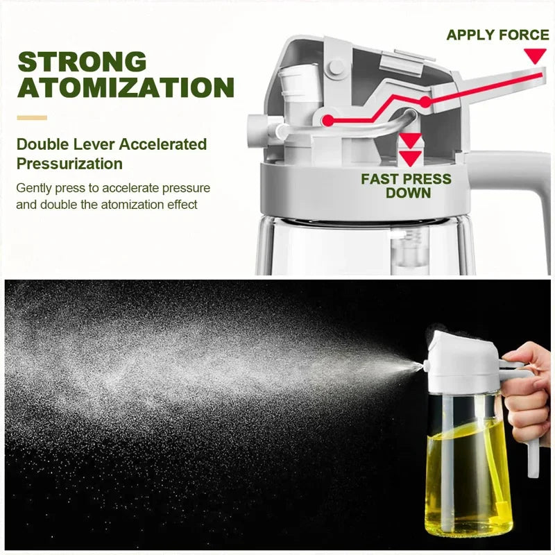 200/300/500ml Oil Spray Bottle BBQ Cooking Olive Oil Sprayer Plastic Baking Oil Spray Empty Bottle Vinegar Bottle Or  Oil brush