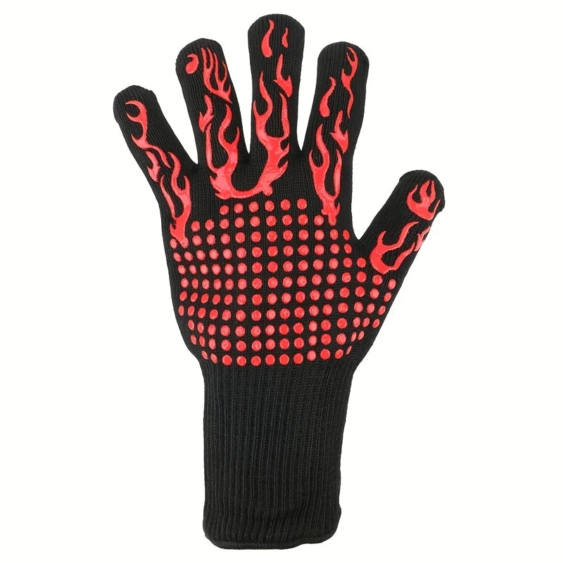 BBB Live-Fire BBQ Gloves – 800°F Heat Resistant Aramid Grilling Gloves for Churrasco & Open Flame Cooking