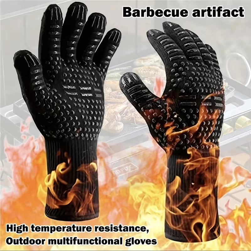 BBB Live-Fire BBQ Gloves – 800°F Heat Resistant Aramid Grilling Gloves for Churrasco & Open Flame Cooking
