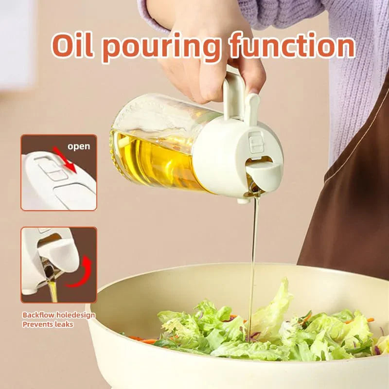 200/300/500ml Oil Spray Bottle BBQ Cooking Olive Oil Sprayer Plastic Baking Oil Spray Empty Bottle Vinegar Bottle Or  Oil brush