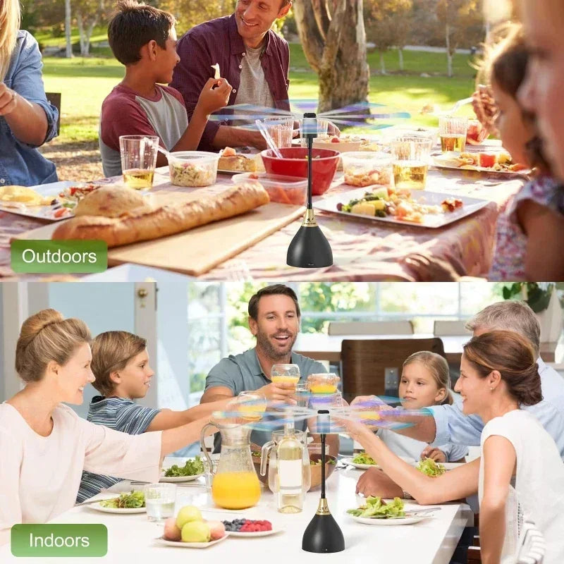 BBB Table Fly Fan – USB Rechargeable Outdoor Food Protection Fan for BBQ, Picnic & Catering (2-Pack)